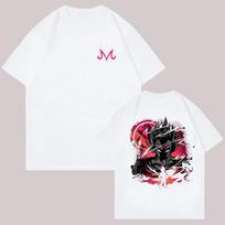 Dragon Ball Anime Vegeta Printed Men Women Summer T-Shirt Casual Sports Fitness Loose Oversized Comfortable Cotton Short Sleeves 4XL white