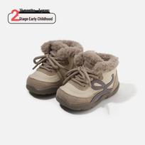 Winter Baby Walker Sports Shoes - Warm Velvet, Non-Slip Snow Boots for Boys and Girls Size 16 (inner length 12.5cm)