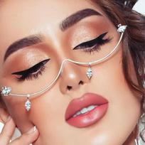 Women Vintage Waterdrop Zircon Half Frame Glasses Frame Elegant Temperament Versatile Rhinestone Glasses Party Xmas Decoration brown