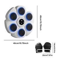 Smart Music Boxing Wall Bluetooth-Compatible Boxing Machine RGB Light Music Boxing Machine for Boxing Sports Agility Reaction black