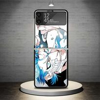 Grimmjow 6 Bleach Phone Case For Samsung Galaxy Z Flip 7 6 5 4 3 5G Shockproof Cover Z Flip7 Flip6 ZFlip5 Flip3 Flip4 Luxury She Samsung Z Flip 3 gray