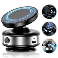 Vakuuminis adsorbcinis automobilio magnetinis telefono laikiklis 360° reguliuojamas elektrinis siurbimo puodelis Super magnetinis mobiliojo telefono laikiklio laikiklis automobiliui, skirtas Magsafe iPhone juoda