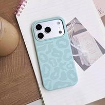 Silicone Leopard Print Case for iPhone 14/15/16/17 PM/Pro Max - Fashionable & Protective Cover 14 Pro žalia