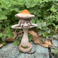 Mushroom Decor Funny Resin Art Quirky Zen Ornaments Creative Home Accents See No Evil/Hear No Evil/Speak No Evil beige