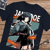 Anime Jane Doe Zenless Zone Zero Shirt T Shirt Size S 4XL Black Size S 4XL 4XL gray