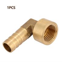 G1Celsius2 Female Thread Brass Elbow Hose Barb Coupling Connector Joint Adapter Fitting(8mm) beige