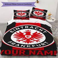 Individualus pavadinimas Eintracht Frankfurt patalynė, pledų rinkinys, pledo užvalkalas, pagalvės užvalkalas, namų gimtadienio dovana(1 * antklodės užvalkalas + 2 * pagalvės užvalkalai, be šerdies)_xia 200x200cm