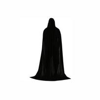 Aksominis neslystantis suaugusiųjų prašmatnus vakarėlio raganos cosplay vakarėlio paltas chalatas su gobtuvu apsiaustas apsiaustas 90cm juoda