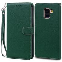 A8 Plus dėklas Samsung Galaxy A8 2018 dėklui A530F SM-A530F Piniginė Flip odinis dėklas Samsung A8 Plus 2018 A8+ A730F dangteliui A8 2018 A530F black