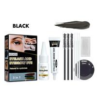 Brow Lash Tint Set, Sweat-Proof Color-Fast Non-Smudge 2-in-1 Eyebrow Eyelash Tinting Set 1set black