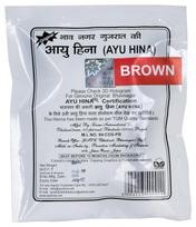 Ayu Hina Henna Brown Naturals for Hair Color | Original Bhavnagar Mehndi Powder | Smooth Application & Natural-Looking Finish | Brown | 25g (Pack gray