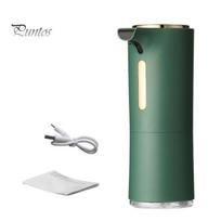Liquid Soap Dispenser Automatic with Sensor Large Capacity USB Dish Rechargeable Intelligent Induction Foaming Hand Small B žalia