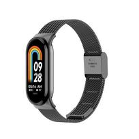 Metal Watchband for Xiaomi Band 10 9 8 7 6 5 Strap Waterproof Bracelet Replacement Wristband for Mi Band 3 4 Strap Accessories For Mi Band 8/9/10 gray