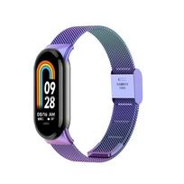 Metal Watchband for Xiaomi Band 10 9 8 7 6 5 Strap Waterproof Bracelet Replacement Wristband for Mi Band 3 4 Strap Accessories For Mi Band 8/9/10 gray