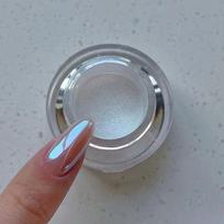 Glossy Moonlight Mirror Nail Powder White Aurora Chrome Dust Shiny Pearl Rubbing Powder Metallic Silver Effect  Moonlight Powder