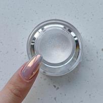 Glossy Moonlight Mirror Nail Powder White Aurora Chrome Dust Shiny Pearl Rubbing Powder Metallic Silver Effect  Moonlight Powder