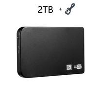 256TB SSD Didelės spartos SSD USB 3.0 Korpusas Mobilūs kietojo disko dėklai SSD Išoriniam saugojimui HDD Dėžutė Su USB3.0 Kabeliu ABS Black-2TB black