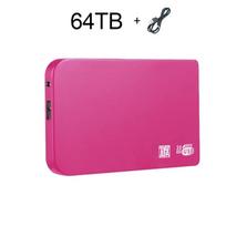 256TB SSD Didelės spartos SSD USB 3.0 Korpusas Mobilūs kietojo disko dėklai SSD Išoriniam saugojimui HDD Dėžutė Su USB3.0 Kabeliu ABS Pink-64TB