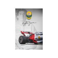 Ayrton Senna Grand Prix Racing Driver Canvas Portrait  Iconic Wall Art for Home  Office Decor Race Car Poster Print Legendary Mo 50X70CM No Framed white