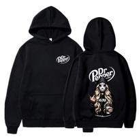 Žudikė Mama Dr Pepper Helovino Harajuku Spausdinimo Vyriškas ir Moteriškas Laisvalaikio Mados Su Gobtuvu Ilgomis Rankovėmis Džemperis Street Viršutinė Dalis 4XL black