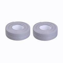 PVC sandarinimo juosta, vonios kambarys, tualetas, sandarinimo juosta, lipni vandeniui atspari pelėsiui atspari juosta virtuvės kriauklės sienos kampui 2Pcs pilka