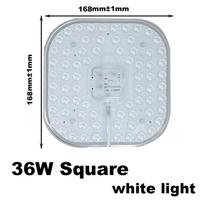 36W 24W 12W LED žiedo PANELIO Apskritas baltos šviesos šaltinis SMD2835 lustai LED kvadratinis Apvalus Lubų plokštės apvalus lempos plokštė AC 220V Square 12W 220V white