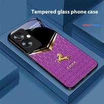 Korio rašto žalias arklys skirtas Oppo A79 5G 58 78 74 60 4G Reno 11F Realme GT 6 11 Note 50 10 C55 X2 Grūdintas stiklas Juodas telefono dėklas For Reno 11 Pro 5G black