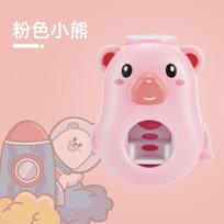 Cute Yellow Duck Automatic Toothpaste Dispenser with Built-In Toothbrush Holder - Wall Mounted, Easy Squeeze Bathroom Accessory white