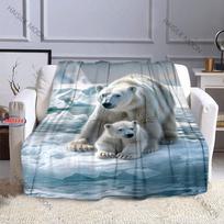 Polarinio lokio tema spausduotas pledas, dekoratyvinis pledas sofai-lovai, suaugusiems ir vaikams, visų sezonų dovanos, minkštas pūkuotas pledas sofai 75x90cm gray