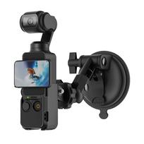 SUREWO Pocket 3 Suction Cup Mount, Car Mount Windshield Dash Holder Kit with Expansion Adapter for DJI Osmo Pocket 3, Go Pro Hero 131211109876, DJI gray