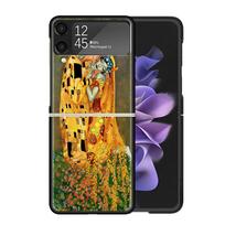 Kiss by Gustav Klimt Desig Cases For Samsung Galaxy Z Flip 4 5 6 7 3 Z Flip7 Flip6 Flip4 Flip5 Flip3 5G Hard Shockproof Fundas C Samsung Z Flip orange