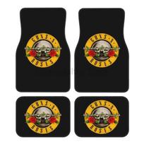 Guns N Roses Car Floor Mats Set of 4 Vehicle Front and Rear Foot Mats Universal Floor Rugs Non-Slip Auto Car Decor Accessories 4pcs black