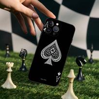 Playing Cards Phone Case For IPhone 17,16,15,14,13,12,11,Pro,Max,Plus,Soft Silicone Black Case iPhone 15 pro brown
