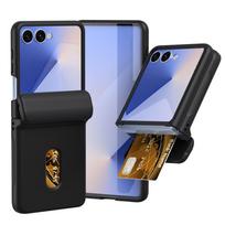 For Samsung Galaxy Z Flip 7 fe 6 5 4 3 Wallet Case with Card Holder Hinge Protection Flip7 Flip6 Flip5 Flip4 5G Phone Cover Galaxy Z Flip6 juoda