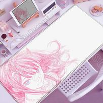 Gražus rožinis anime mergaitės pelės kilimėlis PC žaidėjui Mielas didelis stalo kilimėlis Biuro nešiojamojo kompiuterio žaidimų pelės kilimėlis Kawaii PC klaviatūros kilimėlis Gimtadienio dovana 700x300x2mm