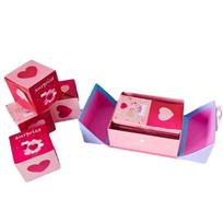 Gradient Surprise Jumping Red Envelope Birthday Gift Box - Money-Dispensing Explosion Box for Girlfriend pink
