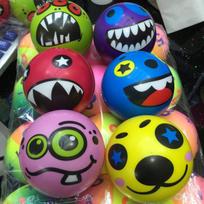 6PCS Funny Face Squeeze Stress Ball Fidget Toys For Anxiety Adults Kids Novelty Gifts Cadeau Anniversaire Invité Enfants blue
