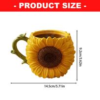 Large Heat Resistant Resin Coffee Cup Handcrafted Art Design Mug For Daily Use With Ergonomic Handle Beverage Drinkware brown