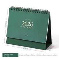 Portable Mini Calendar Desktop Decoration Daily Planner Simple 2026 Desk Calendar  Gifts Green-L blue