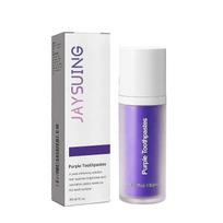 Jaysuing Purple Tooth Whitening Toothpaste, Cleaning Stains Bad Breath, Care For Gums White toothpas