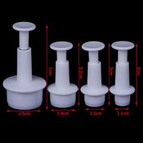 Hot 4pcs Round Cookie Molds Cutter Fondant Cake Decorating Tools Kitchen Accessories gray