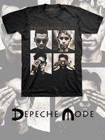 Depeche Mode Band Print T-shirt L gray
