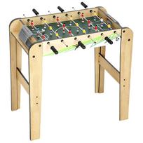 Wooden Foosball Table for Children Foosball Table with 2 Scorers 6 Bars 18 Players 75x66x75 cm Natural 75 x 66 x 75 cm