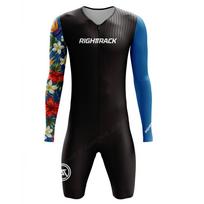 Righttrack Sport Vyriškas dviračių kombinezonas Performance Ilgomis rankovėmis Greitai džiūstantis Apsauga nuo UV Speedsuit Trisuit Road Bike Mtb Apranga XL