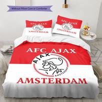 AFC Ajax Pattern Bedding,Quilt Set Quilt Cover Pillowcase Home Birthday Gift(1 * duvet cover + 2 * pillowcase, without core) 135x200cm