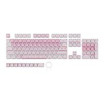 XiaomiKiiBOOM Pink Meow / Meow Bow Keycap Set 113-Key MAO Profile Double-Shot ABS+PC Material Cute Cat Keycaps for Mechanical Keyboard white