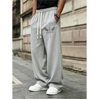 Men & Women Lightweight Joggers, Relaxed Straight‑Leg Sweatpants, Unlined Thin Casual Trousers for Gym Daily Wear XXXL gray