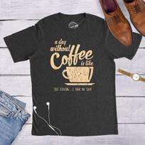 Funny Coffee T-Shirt, Caffeine Addicted Mens Shirt 130 black