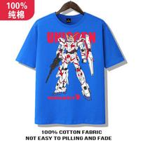Gundam Unicorn  Quick Dry T-Shirt For Kids Boys Girls Sports Anime Tee Summer Casual Cotton Clothing 110 blue