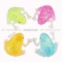 Little Frog Toy Squishys Glitter Gummy Bear Needoh Small Cute Animal Anti Stress Fidget Splat Decompressions Vent Squeeze Toy pink